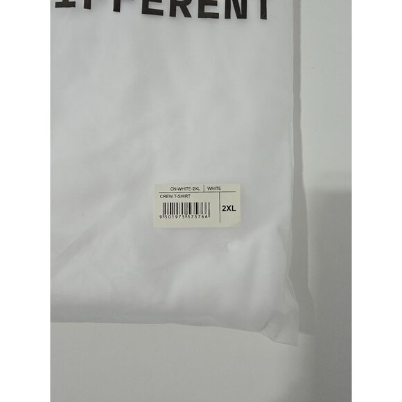 BUILT DIFFERENT ALL WHITE Crew Neck Tee Size 2XL - Picture 8 of 9